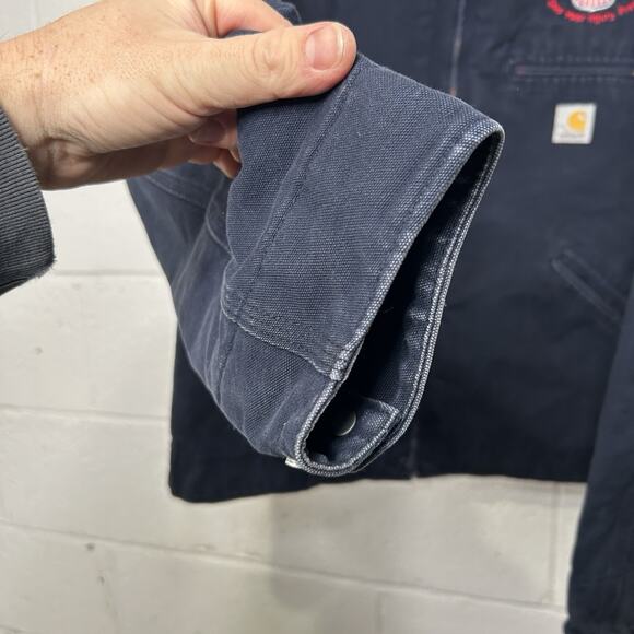 Vintage Carhartt Blanket-Lined Detroit Jacket “Dark Navy” - Picture 5 of 9